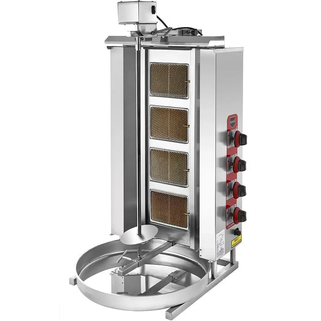 D08(M) 4 Radyanlı Üstten Motorlu Gazlı (CE) Döner Ocağı